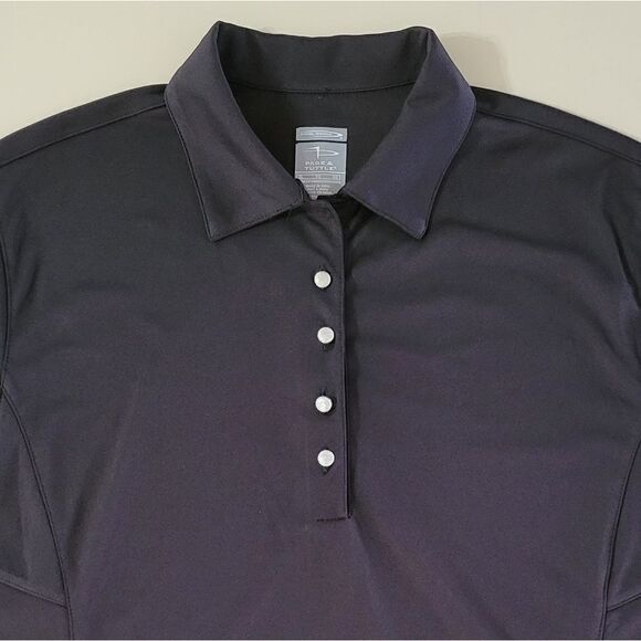 Page & Tuttle Women's Black Short Sleeve Golf Polo Jersey - Picture 6 of 9
